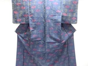 花模様織り出し西陣お召着物